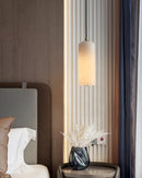 Modern Alabaster Globe Pendant Light with Brass Finish