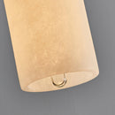Modern Alabaster Globe Pendant Light with Brass Finish