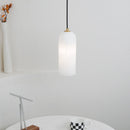 Modern Alabaster Globe Pendant Light with Brass Finish
