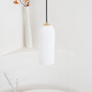 Modern Alabaster Globe Pendant Light with Brass Finish