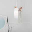 Modern Alabaster Globe Pendant Light with Brass Finish