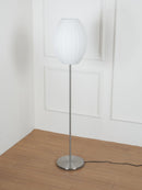 Spherical Ribbed Shade Floor Lamp