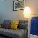 Spherical Ribbed Shade Floor Lamp