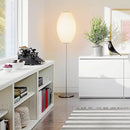 Spherical Ribbed Shade Floor Lamp
