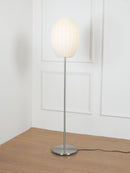 Spherical Ribbed Shade Floor Lamp