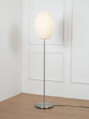Spherical Ribbed Shade Floor Lamp