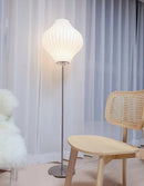 Spherical Ribbed Shade Floor Lamp