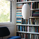 Spherical Ribbed Shade Floor Lamp