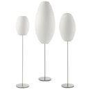 Spherical Ribbed Shade Floor Lamp