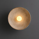 Japandi Textured Disc Wall Light