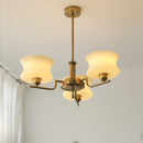 Vintage Gold Glass Ceiling Chandelier Light Fixture