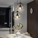 Charcoal Glass Sphere Suspension Light