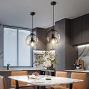 Charcoal Glass Sphere Suspension Light