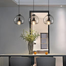 Charcoal Glass Sphere Suspension Light
