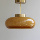 Vintage Amber Glass Ceiling Light