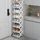 Geometric Tiered Shoe Display Tower