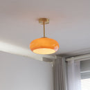 Vintage Amber Glass Ceiling Light