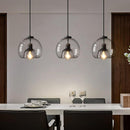 Charcoal Glass Sphere Suspension Light