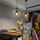 Charcoal Glass Sphere Suspension Light