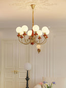 Multi-Light Glass Chandelier