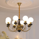 Multi-Light Glass Chandelier