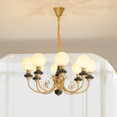 Multi-Light Glass Chandelier