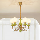 Multi-Light Glass Chandelier