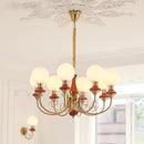 Multi-Light Glass Chandelier