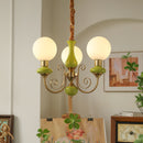 Multi-Light Glass Chandelier