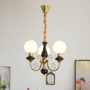 Multi-Light Glass Chandelier