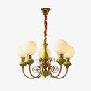 Multi-Light Glass Chandelier