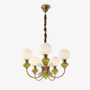 Multi-Light Glass Chandelier