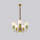 Multi-Light Glass Chandelier