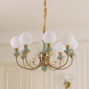 Multi-Light Glass Chandelier