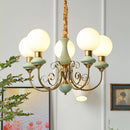 Multi-Light Glass Chandelier