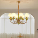 Multi-Light Glass Chandelier