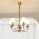 Multi-Light Glass Chandelier