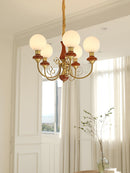 Multi-Light Glass Chandelier