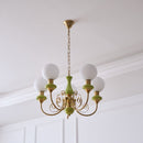 Multi-Light Glass Chandelier