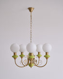 Multi-Light Glass Chandelier