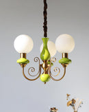 Multi-Light Glass Chandelier