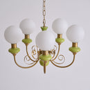 Multi-Light Glass Chandelier