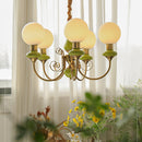 Multi-Light Glass Chandelier