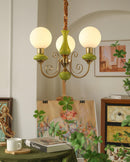 Multi-Light Glass Chandelier