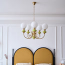 Multi-Light Glass Chandelier