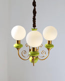 Multi-Light Glass Chandelier