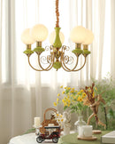 Multi-Light Glass Chandelier