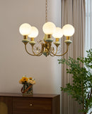 Multi-Light Glass Chandelier