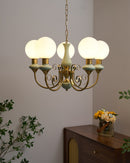 Multi-Light Glass Chandelier