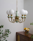 Multi-Light Glass Chandelier